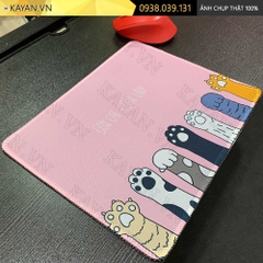 Lót chuột chống nước cỡ nhỏ 26x21cm dày 3mm S-3-26X21 (Chân mèo hồng)