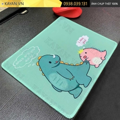 Lót chuột chống nước cỡ nhỏ 26x21cm dày 3mm S-9-26X21 (2 Khủng Long)