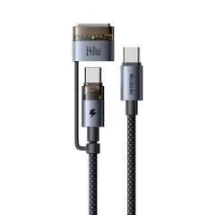 Cáp Sạc Mcdodo Luma 2 In 1 Type-C to Type-C & Magsafe3 | 240W/140W, Chiều Dài 2m