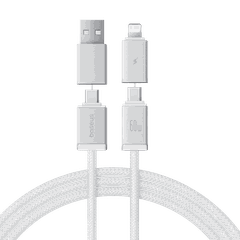 Cáp Sạc Đa Năng Baseus Versatile Type-C / USB to Type-C / Ln 60W | 4 Cổng, Nam Châm Thu Gọn