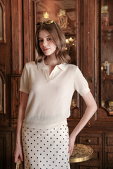 Áo Nữ Dệt Kim Dessy Polo R24DK09