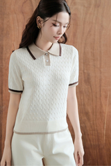Áo Dệt Kim Joan Polo RR25DK28
