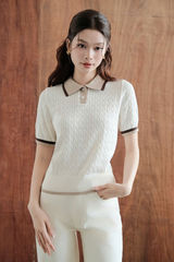 Áo Dệt Kim Joan Polo RR25DK28