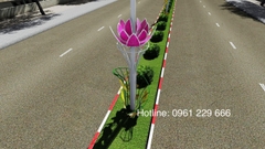 Trang trí bùng binh đảo giao thông