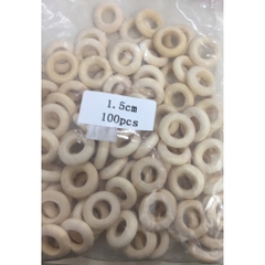 gói 10 khoen vòng gỗ tròn đủ size 1.5cm