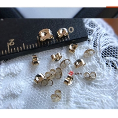 10 chốt hoa tai sát đầu tròn hình cây NẤM có móc đủ size (gồm đuôi) - nguyên liệu làm hoa tai