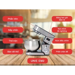 Máy nhồi bột, đánh trứng UNIE EM2 đa năng (Bản nâng cấp)