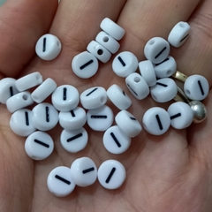 (Loại đẹp) 20 Hạt chữ số tròn, phép tính 4x7mm các màu làm vòng, dây đeo khẩu trang....