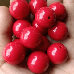 hạt nhựa 18mm tròn bóng đep nhiều màu có lỗ xỏ dây cỡ 2mm