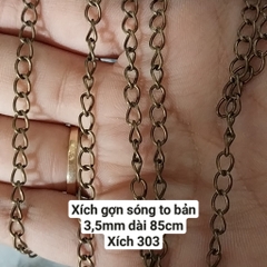 xích đoạn màu đồng các loại to 3mm, 3,5mm, 4mm,2,5mm -xich301, xich302, xich303, xich307
