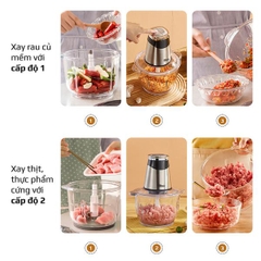 Máy Xay Thực Phẩm Đa Năng OLIVO FC21 - Dung Tích 2.1L - Công Suất 500W - Thương Hiệu Mỹ