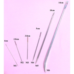 30 cây kim may thêu mắt lớn , kim kết cườm dài 3.8-4-5-10 cm