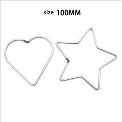 Vòng sắt trái tim, ngôi sao làm dreamcatcher đủ size 5-8-10-12-15-20-25-30cm