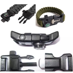 khóa paracord có còi, dao,la bàn & đánh lửa làm vòng tay sinh tồn