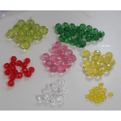 hạt nhựa góc cạnh trong nhiều màu nhiều size 4/6/8/10 ly (gói 20-25gam )