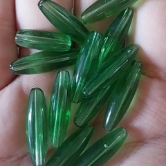 15gam (10 hạt) đá thủy tinh nhân tạo lu thống 6x22mm (có 9 màu) có lỗ xỏ làm vòng