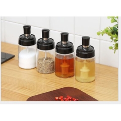 hủ lọ thủy tinh đựng gia vị , dầu ăn cho nhà bếp kiểu nắp nhọn (p175-64)