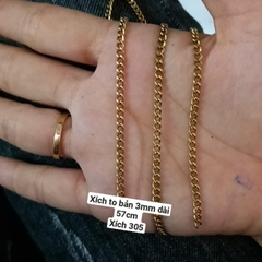 xích đoạn màu đồng các loại to 3mm, 3,5mm, 4mm,2,5mm -xich301, xich302, xich303, xich307