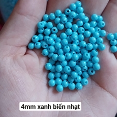 25gam hạt nhựa tròn bóng nhiều màu size 4mm
