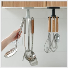 Giá Treo Đồ Nhà Bếp Nhà Tắm 6 Móc Xoay 360 Độ Treo Đồ Đa Năng (p175-66)