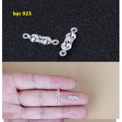 2-10 kẹp sò nối đầu dây Không rỉ bạc 925, inox không rỉ
