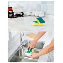 bộ 4 Miếng xốp bọt biển rửa bát chén trong nhà bếp chất lượng cao tiện dụng