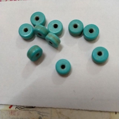10 Charm đệm đá ngọc lam 3x5mm