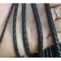 10m dây da tròn đen làm vòng size 3-4-5-6-7mm