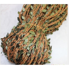 2-5met Dây trang trí đính lá vải handmade