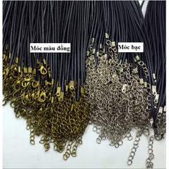 vòng cổ sáp da đen size 1.5MM & 2mm