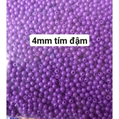 25gam hạt nhựa tròn bóng nhiều màu size 4mm Sử dụng mix vòng, làm đồ chơi,trang trí handmade.