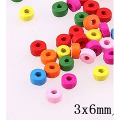 gói khoảng (50-80 viên) hạt gỗ đệm 3x6mm & 4x8mm (5gam)