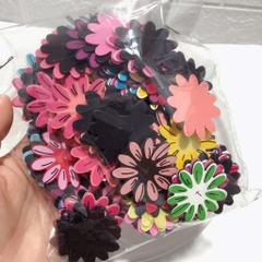5-20 Miếng -O120- patch nhựa hình hoa 3.9cm nhiều màu