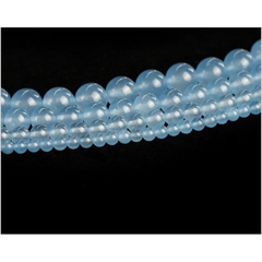 95 viên dây đá chalcedony màu xanh da trời size 4mm & size6/8/10mm