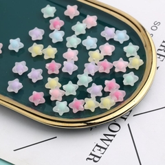 5-20 hạt nhựa ngôi sao, hoa 5 cánh, hạt nhân mờ, hạt nhân bóng 12mm có lổ xỏ làm vòng, trang trí handmade tùy thích
