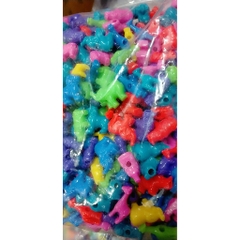 P132-9 M2 / 10-50gam Hỗn hợp voi, tê giác, hưu,sư tử nhựa có lỗ xỏ 4mm làm đồ chơi, trang trí