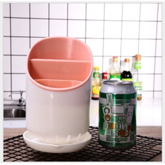 Ống Đựng Đũa Muỗng nhiều ngăn Bằng Nhựa Có Đế Hứng Nước Thông Minh p191-35