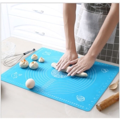 Thảm silicon size lớn 50 x 40 chống dính làm bánh, nhào bột, đo kích thước làm pizza