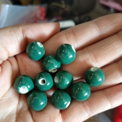 5 viên đá gốm sứ tròn xanh thẫm 12mm