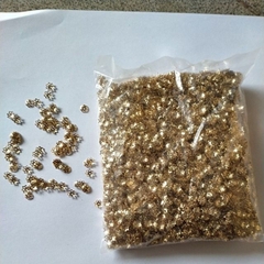 Gói 10000 cái ốp hạt vàng đồng nhạt size 6mm