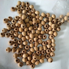 5-25gam hạt gỗ mộc 6mm màu nâu