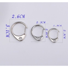5 móc khóa càng cua chữ C dùng cho chìa khóa, túi xách nhiều size