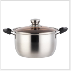 Nồi Inox 304 size 24cm  dùng các loại bếp , kể cả bếp từ LC-017