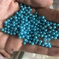 10-50 gam hạt châu 4mm, hạt cườm,hạt bẹt nhựa nhiều màu có lỗ