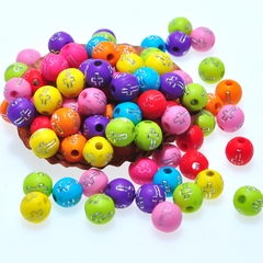 10-50 Hạt tròn in THÁNH GIÁ nhiều màu 8mm