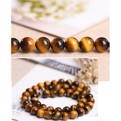 Một hạt đá mắt hổ 8-10-12-14-16-18-20mm vàng nâu 4A