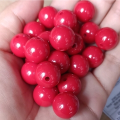 10-25gam hạt nhựa 14mm tròn nhiều màu có lỗ xỏ dây cỡ 2mm dùng làm trang sức, thủ công handmade, học liệu