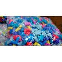 P132-9 M3/ Hỗn hợp cá, rùa nhiều màu có lỗ xỏ 4mm làm đồ chơi, trang trí