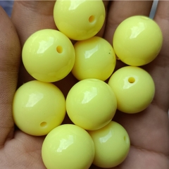 25gam hạt nhựa 18mm tròn nhiều màu có lỗ xỏ dây cỡ 2mm