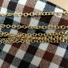 5 đọan xích dài 28cm sợi to 2mm màu vàng-XD10